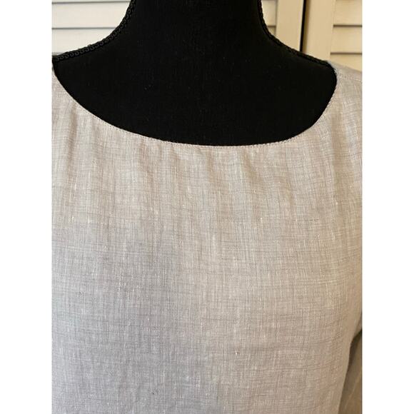 Roller Rabbit Womens Emiko Dress size Small Stone Gray 100%‎ Linen - Picture 5 of 9